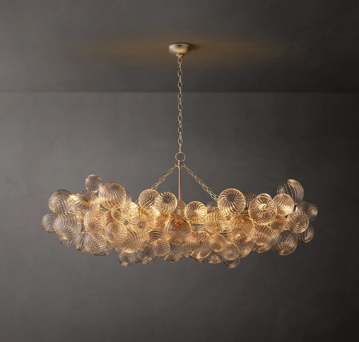 Talia Glass Ball Linear Chandelier 63"
