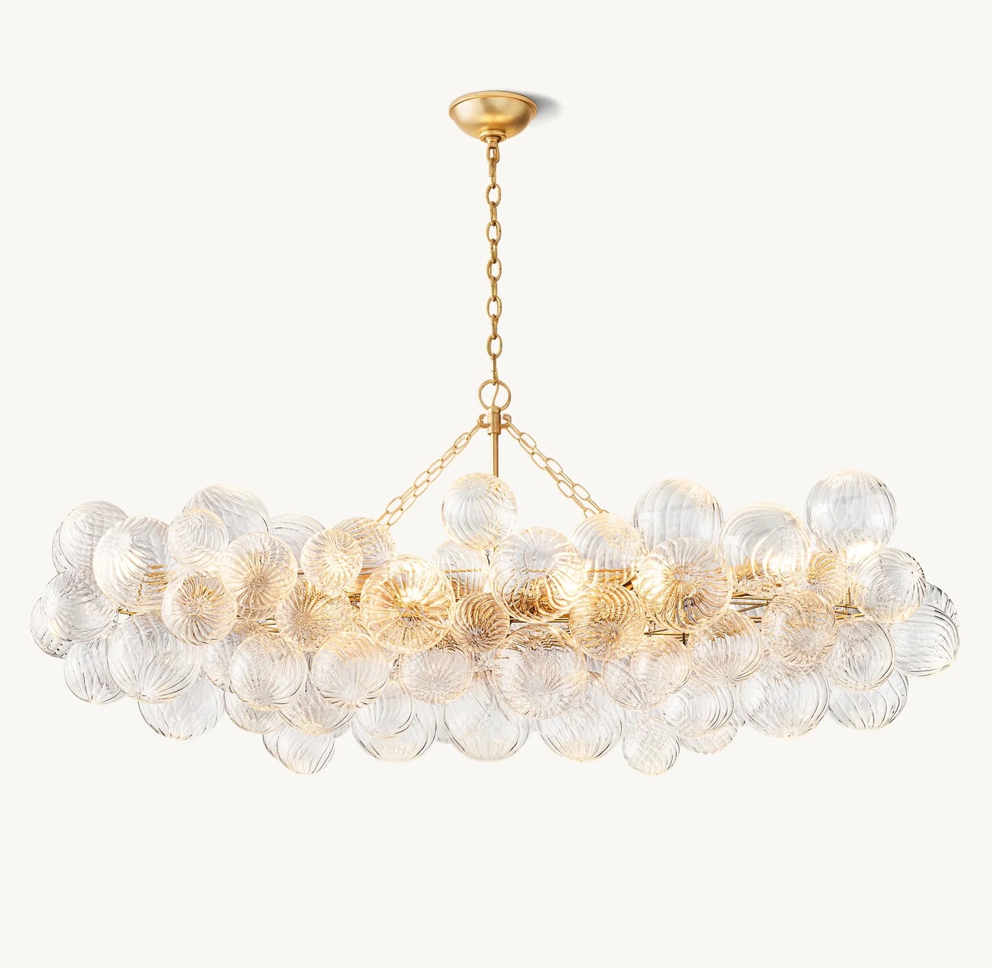 Talia Glass Ball Linear Chandelier 63"