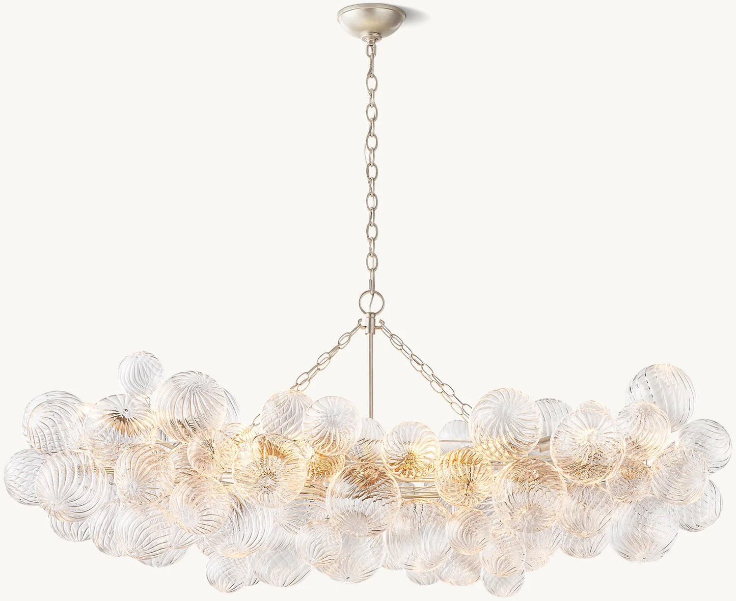 Talia Glass Ball Linear Chandelier 63"