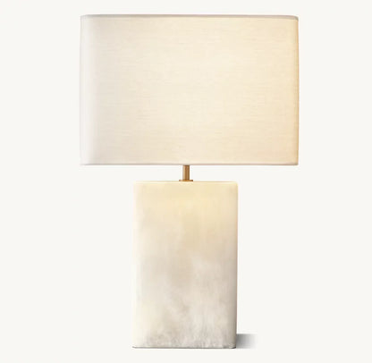 TALLADO ALABASTER RECTANGULAR TABLE LAMP