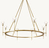 TORCHE DE VERRE ROUND CHANDELIER 58"