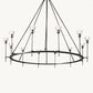 TORCHE DE VERRE ROUND CHANDELIER 70"
