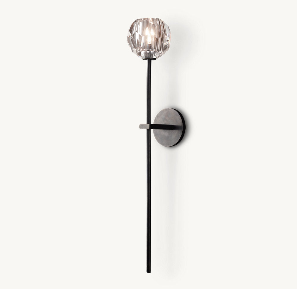 BOULE DE CRISTAL CLEAR GLASS GRAND SCONCE