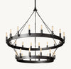 CAMINO VINTAGE FILAMENT TWO-TIER CHANDELIER 38"