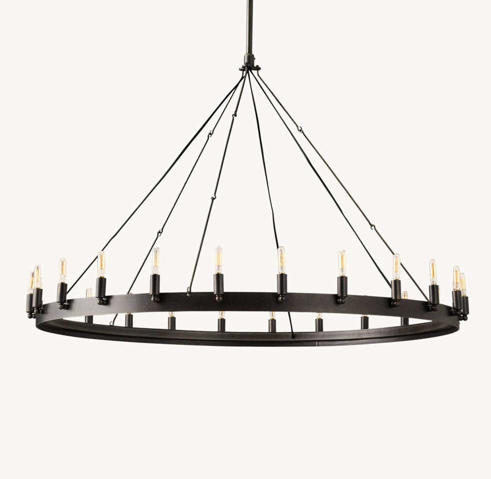 CAMINO VINTAGE FILAMENT ROUND CHANDELIER 50"