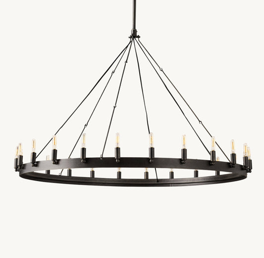 CAMINO VINTAGE FILAMENT ROUND CHANDELIER 50"