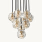 BOULE DE CRISTAL CLEAR GLASS ROUND CLUSTER CHANDELIER 14"