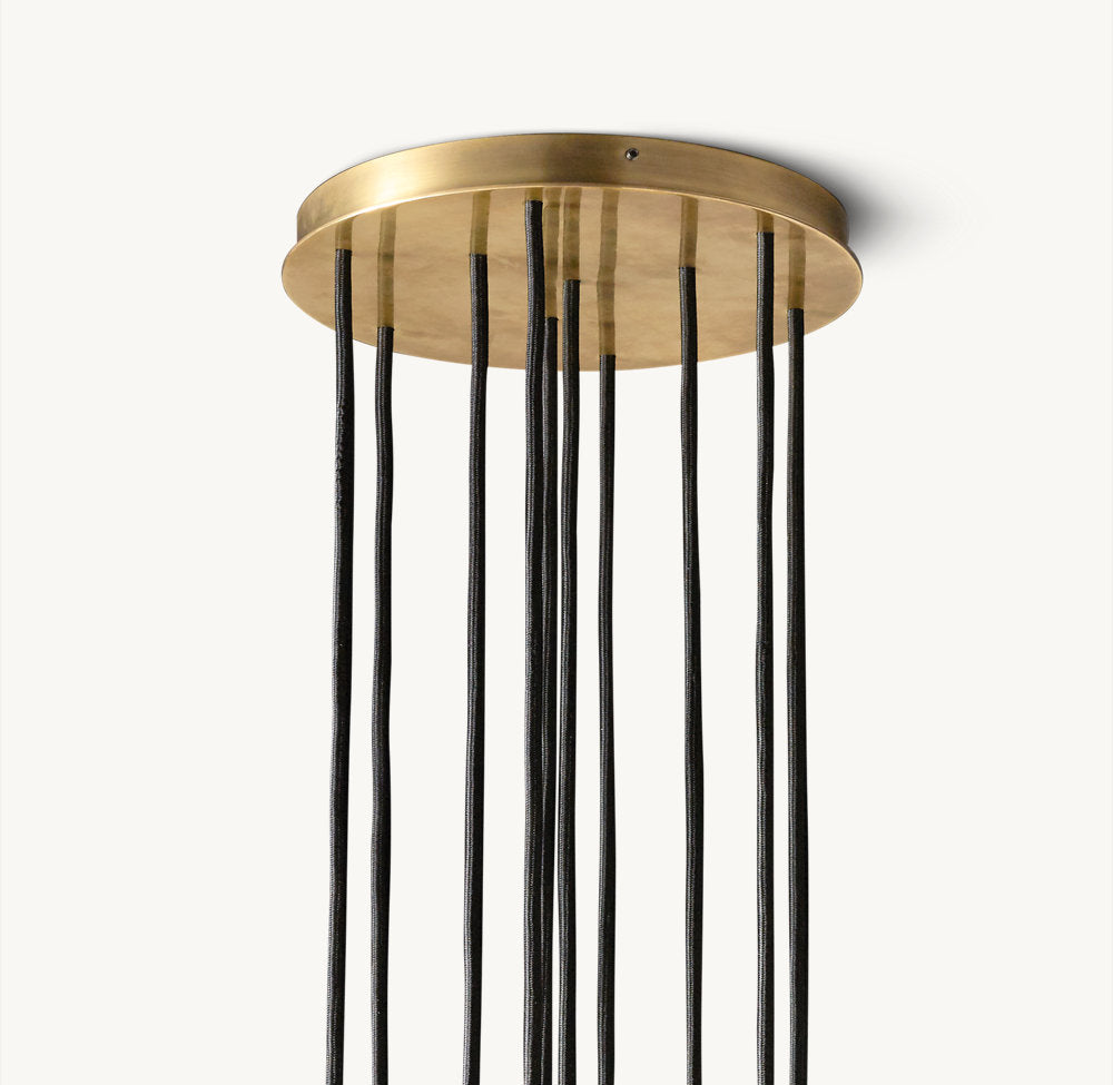 BOULE DE CRISTAL CLEAR GLASS ROUND CLUSTER CHANDELIER 14"