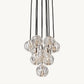 BOULE DE CRISTAL CLEAR GLASS ROUND CLUSTER CHANDELIER 14"