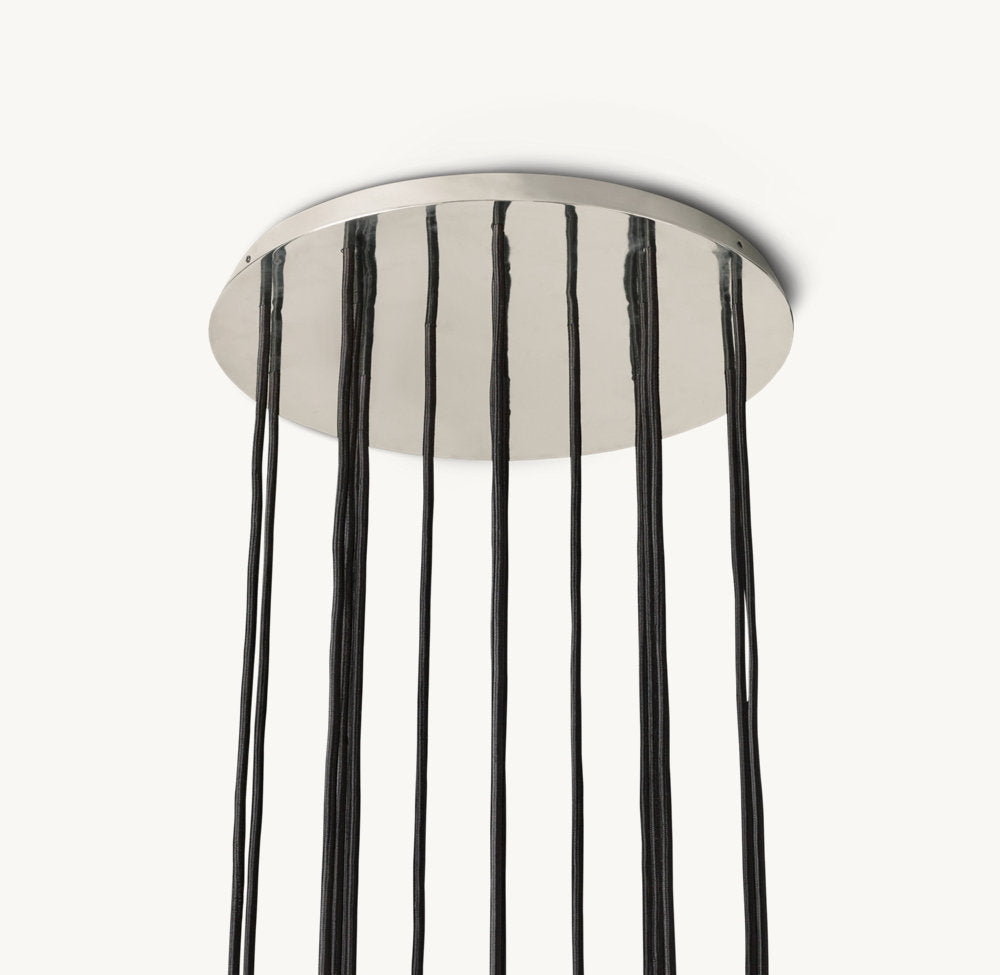 BOULE DE CRISTAL CLEAR GLASS ROUND CLUSTER CHANDELIER 19"