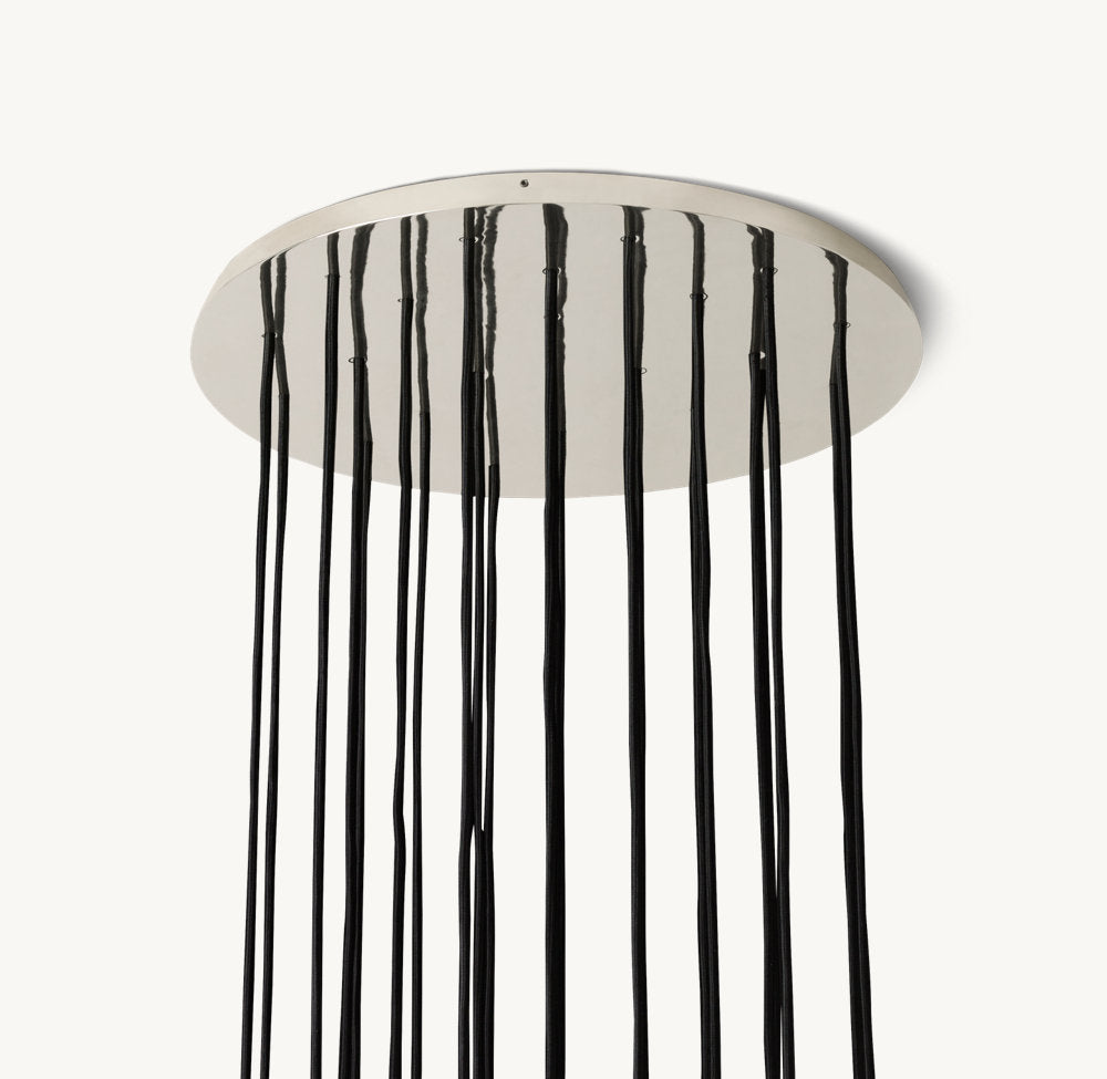 BOULE DE CRISTAL CLEAR GLASS ROUND CLUSTER CHANDELIER 24"