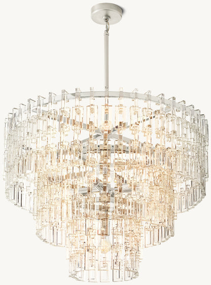 MARIGNAN TIERED ROUND CHANDELIER 36"