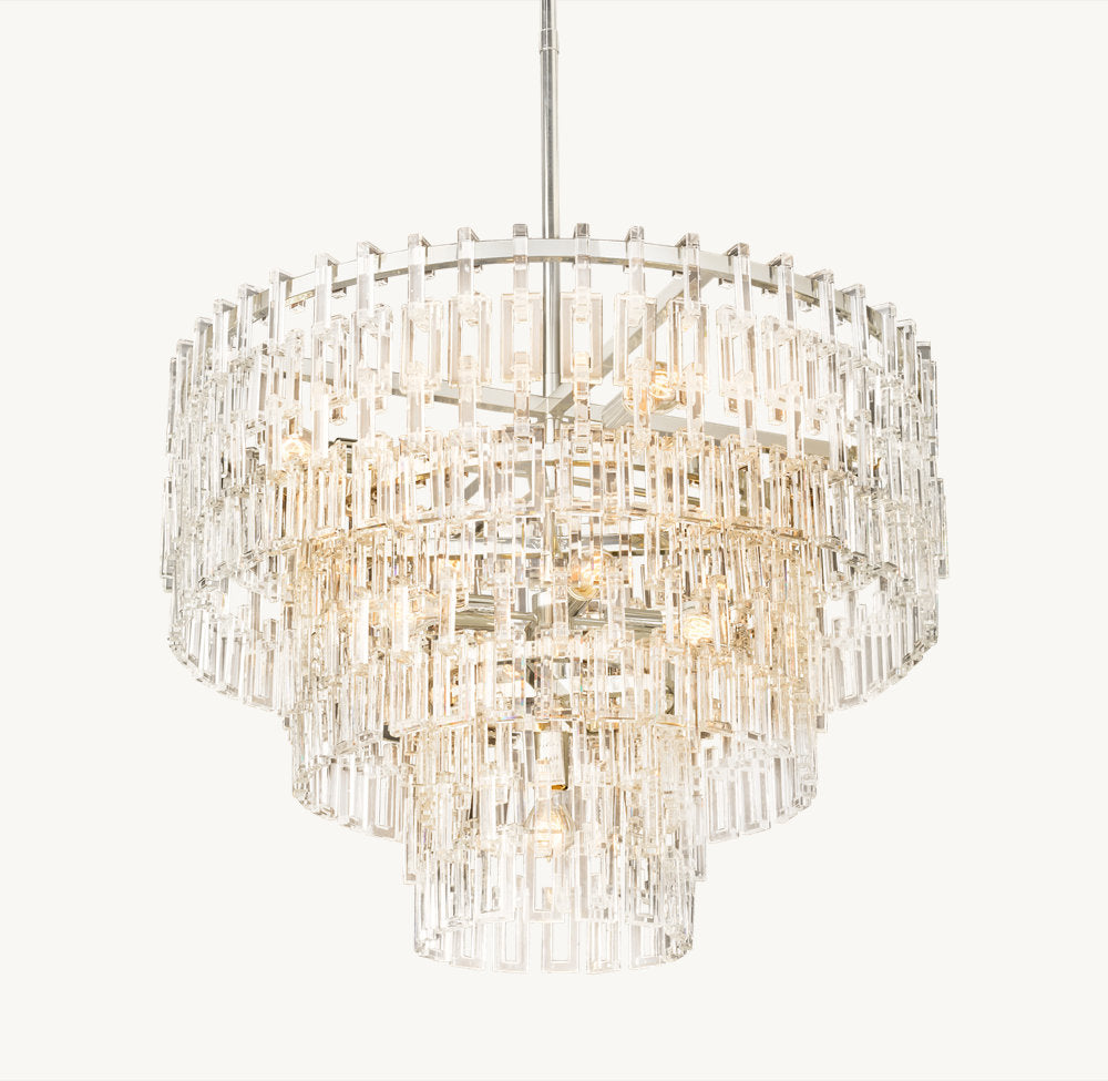 MARIGNAN TIERED ROUND CHANDELIER 36"