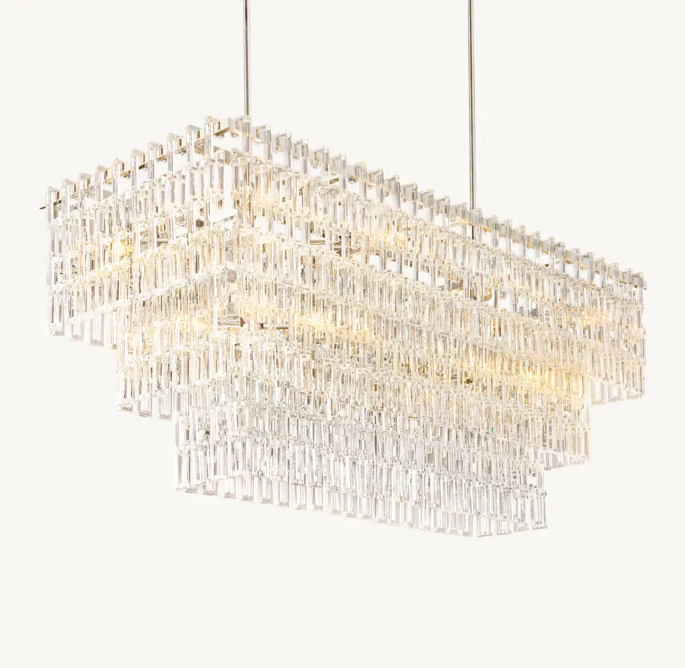MARIGNAN TIERED RECTANGULAR CHANDELIER 60"