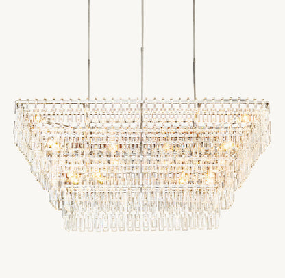 MARIGNAN TIERED RECTANGULAR CHANDELIER 72"