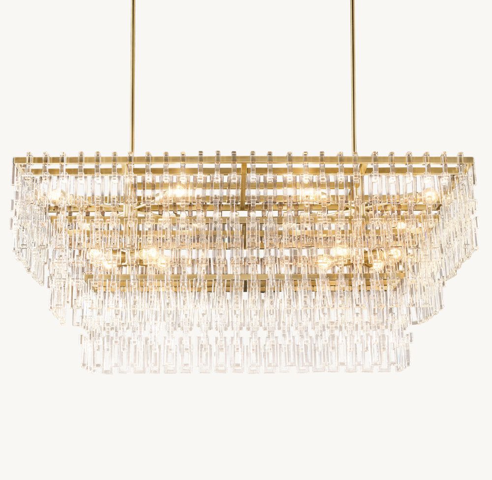 MARIGNAN TIERED RECTANGULAR CHANDELIER 60"