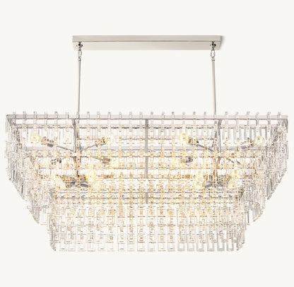 MARIGNAN TIERED RECTANGULAR CHANDELIER 60"