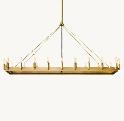 CAMINO VINTAGE FILAMENT RECTANGULAR CHANDELIER 52"