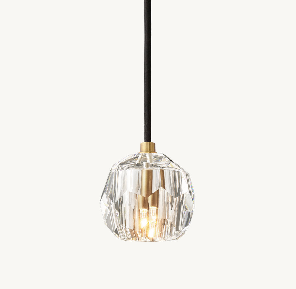 BOULE DE CRISTAL CLEAR GLASS CORD PENDANT