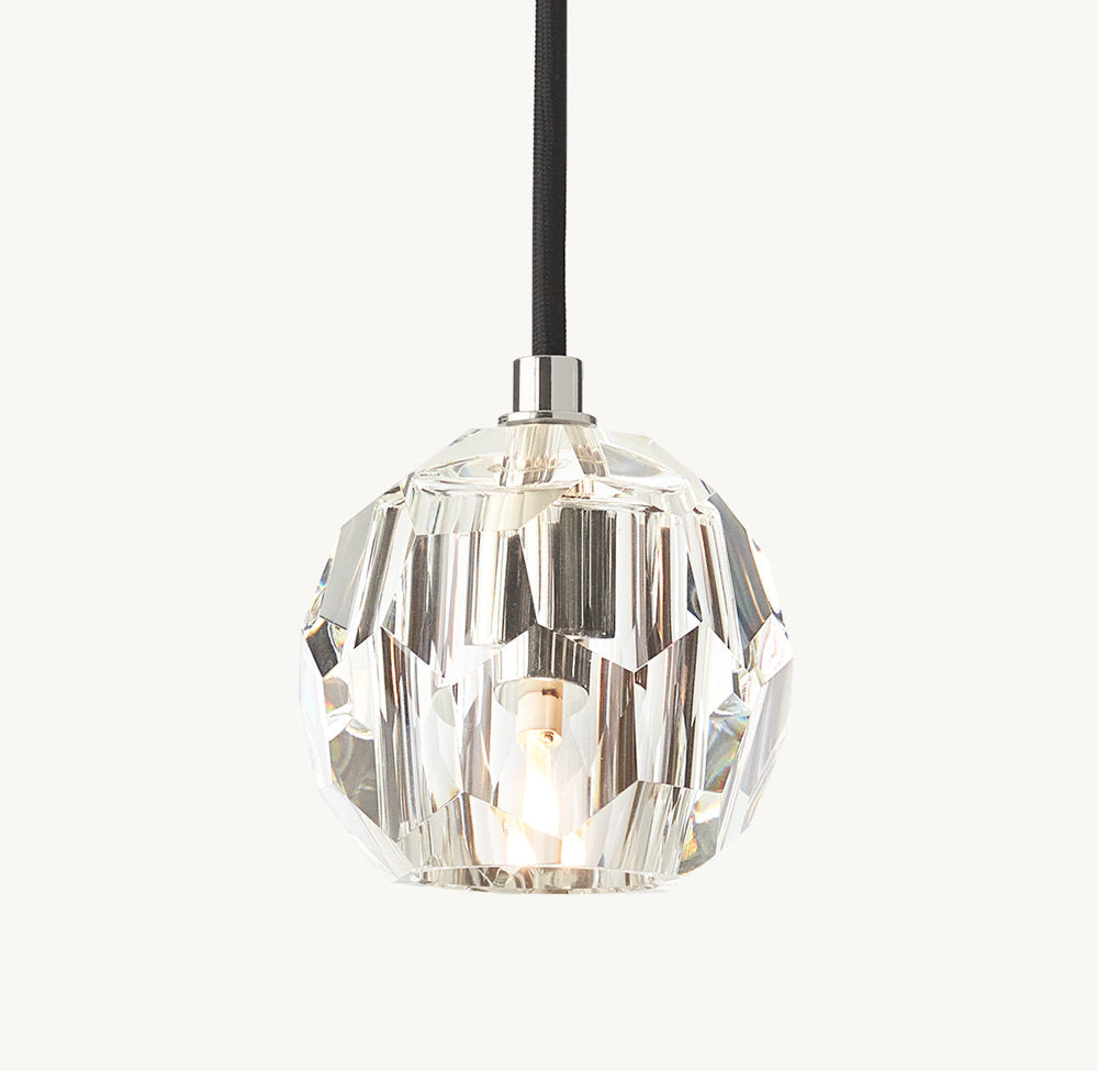 BOULE DE CRISTAL CLEAR GLASS CORD PENDANT