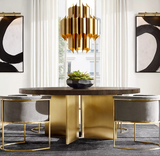 Cathedral Brass Pendant Lighting 24"