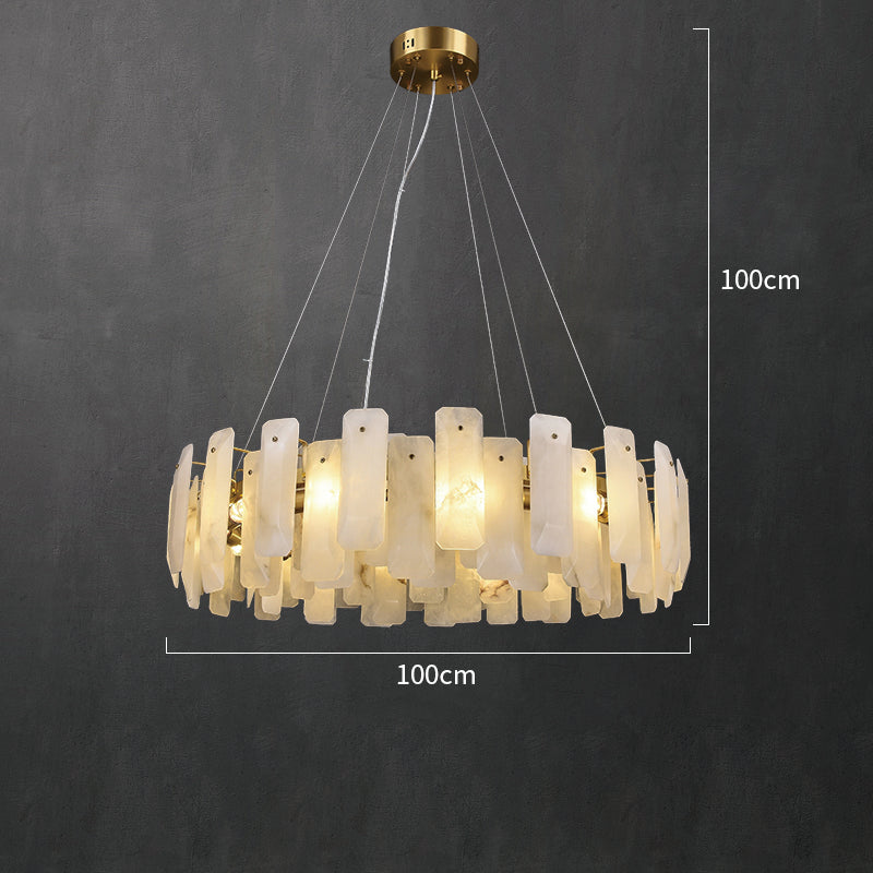 Minu Marble Round Chandelier