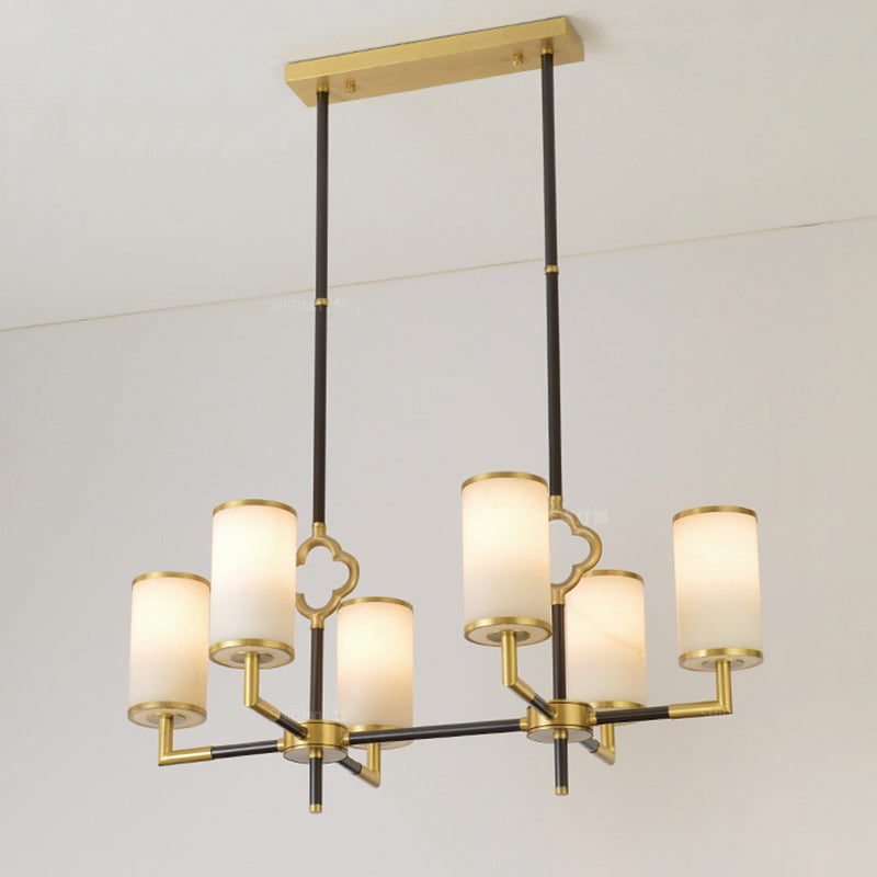 Multilayer Marble Round Chandelier For Dining Room