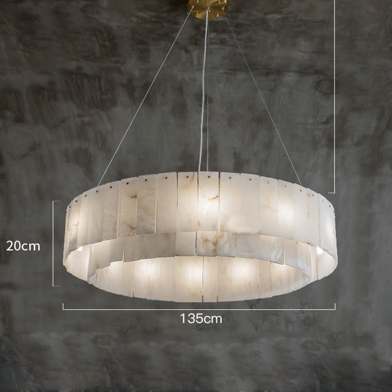 Aire Alabaster 2-Tier Round Chandelier