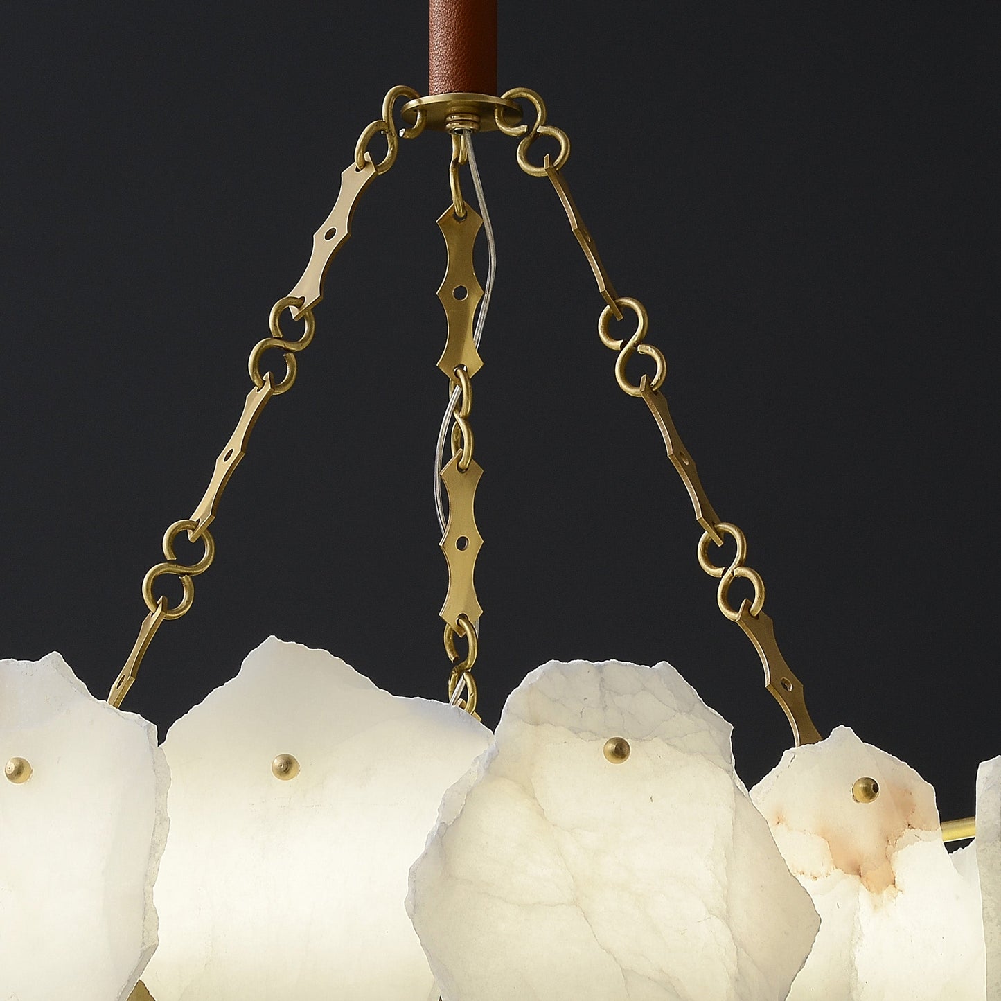 Marble Snowflake Round  Chandelier