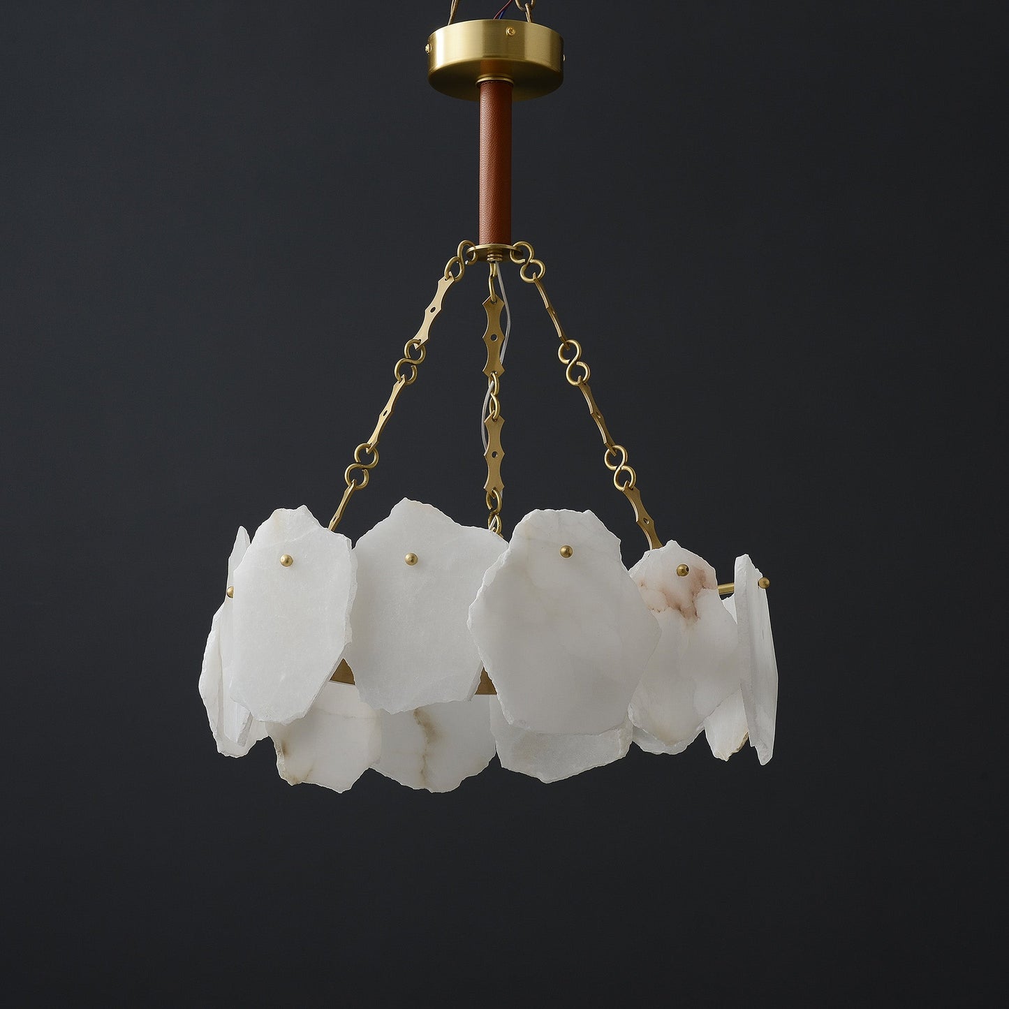 Marble Snowflake Round  Chandelier