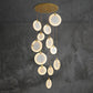 Disc Marble Round Chandelier For Loft