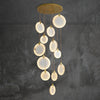 Disc Marble Round Chandelier For Loft
