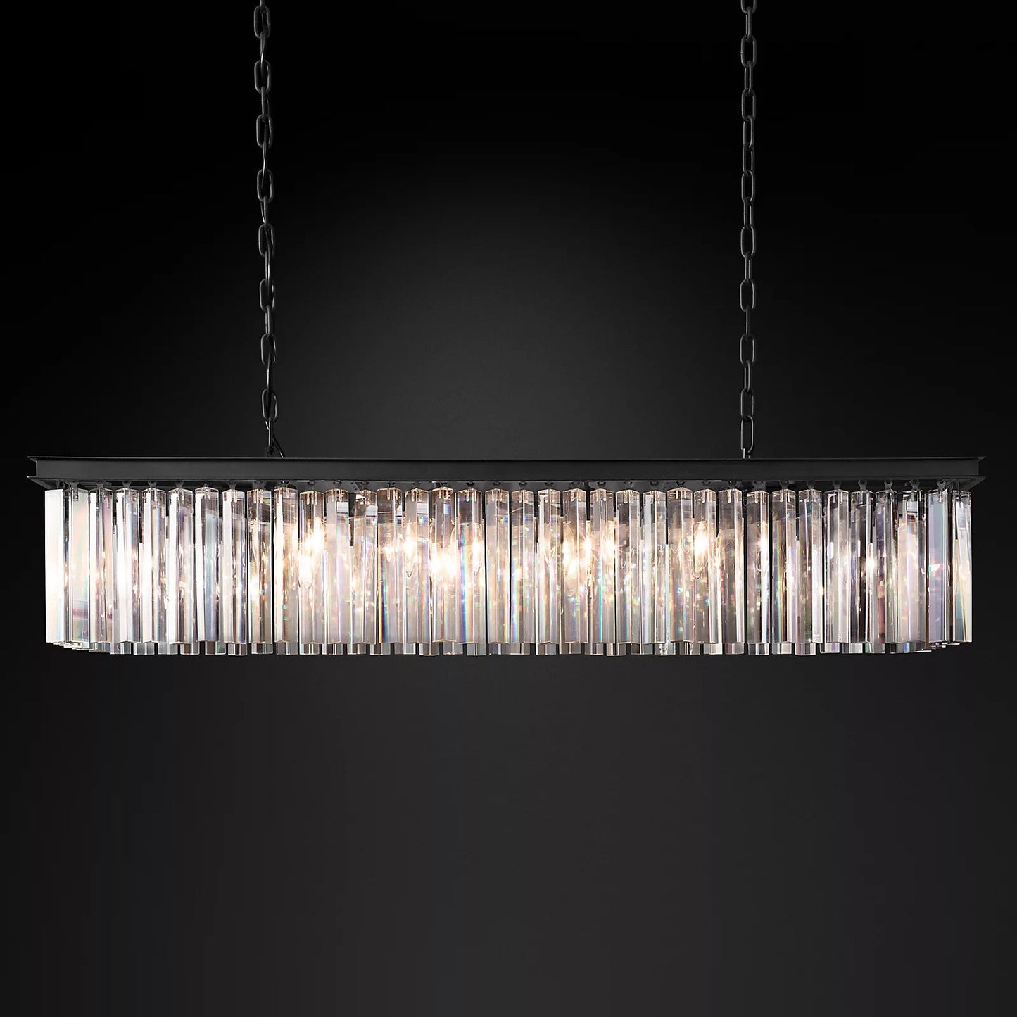 Rhys Rectangular Chandelier 49", 8-lights