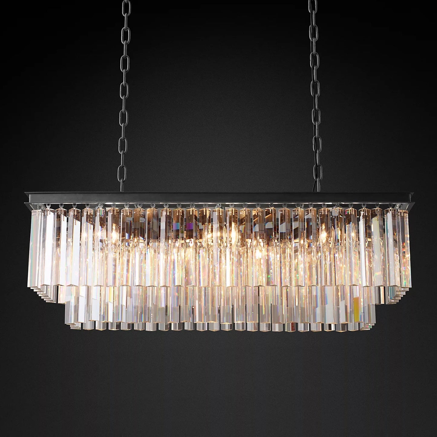 Odeon Rectangle Chandelier 40"