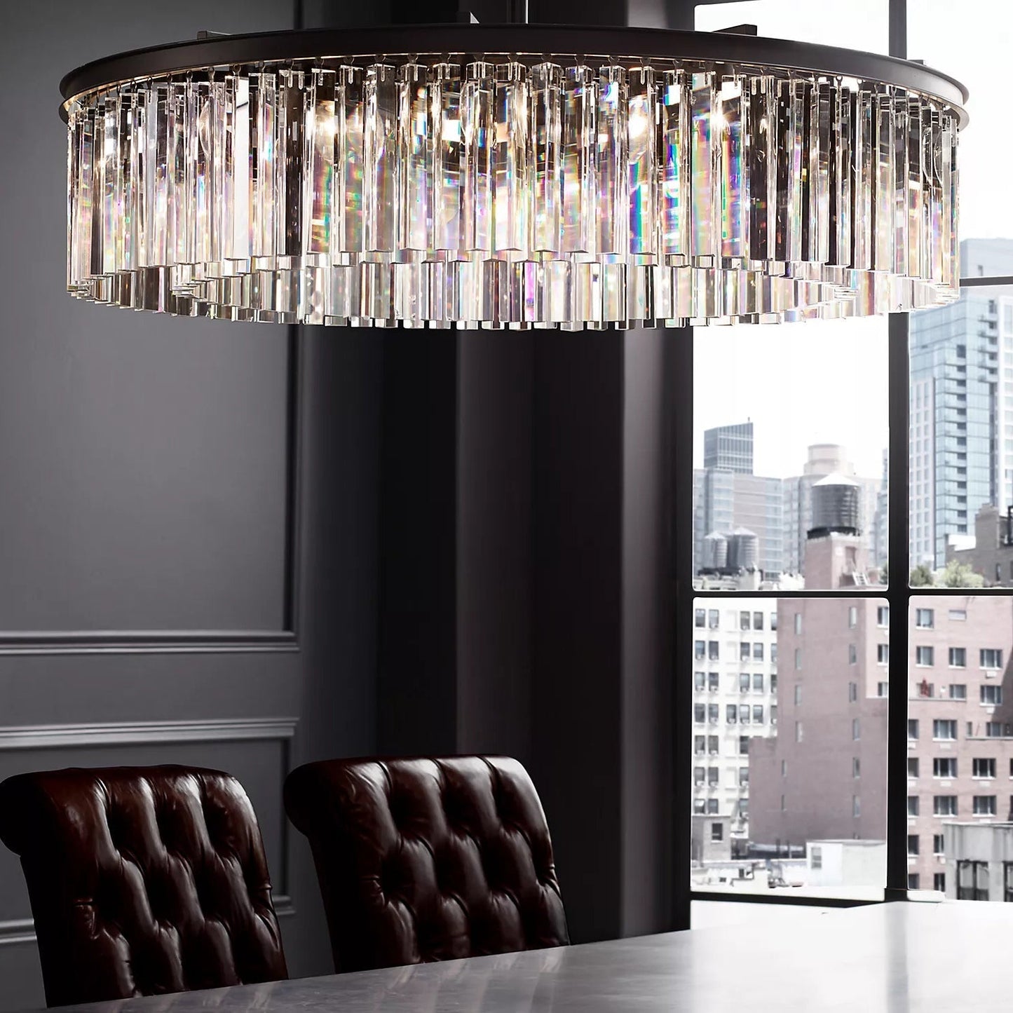 Rhys Round Chandelier 43", 8-lights