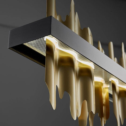 Nera de Brushed Dining Room Chandelier Brass