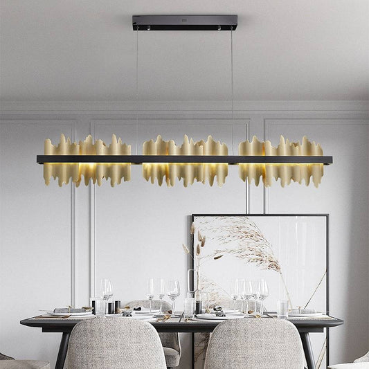 Nera de Brushed Dining Room Chandelier Brass