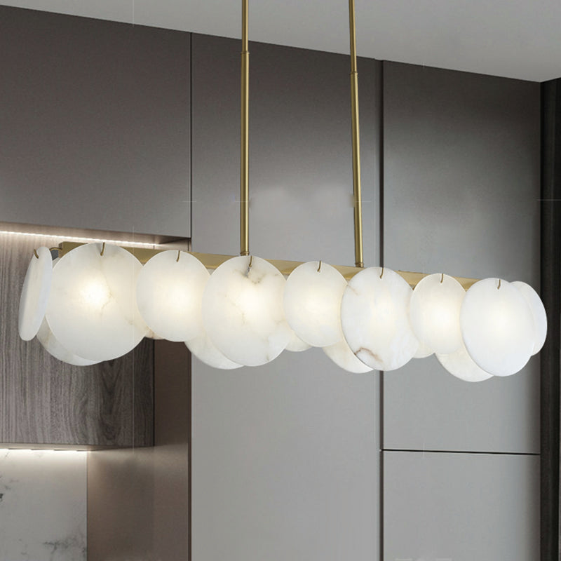 Modern Marble Linear Chandelier