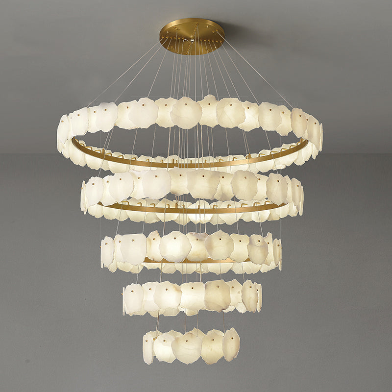 Nikeol Multi-Tier Alabaster Round Chandelier