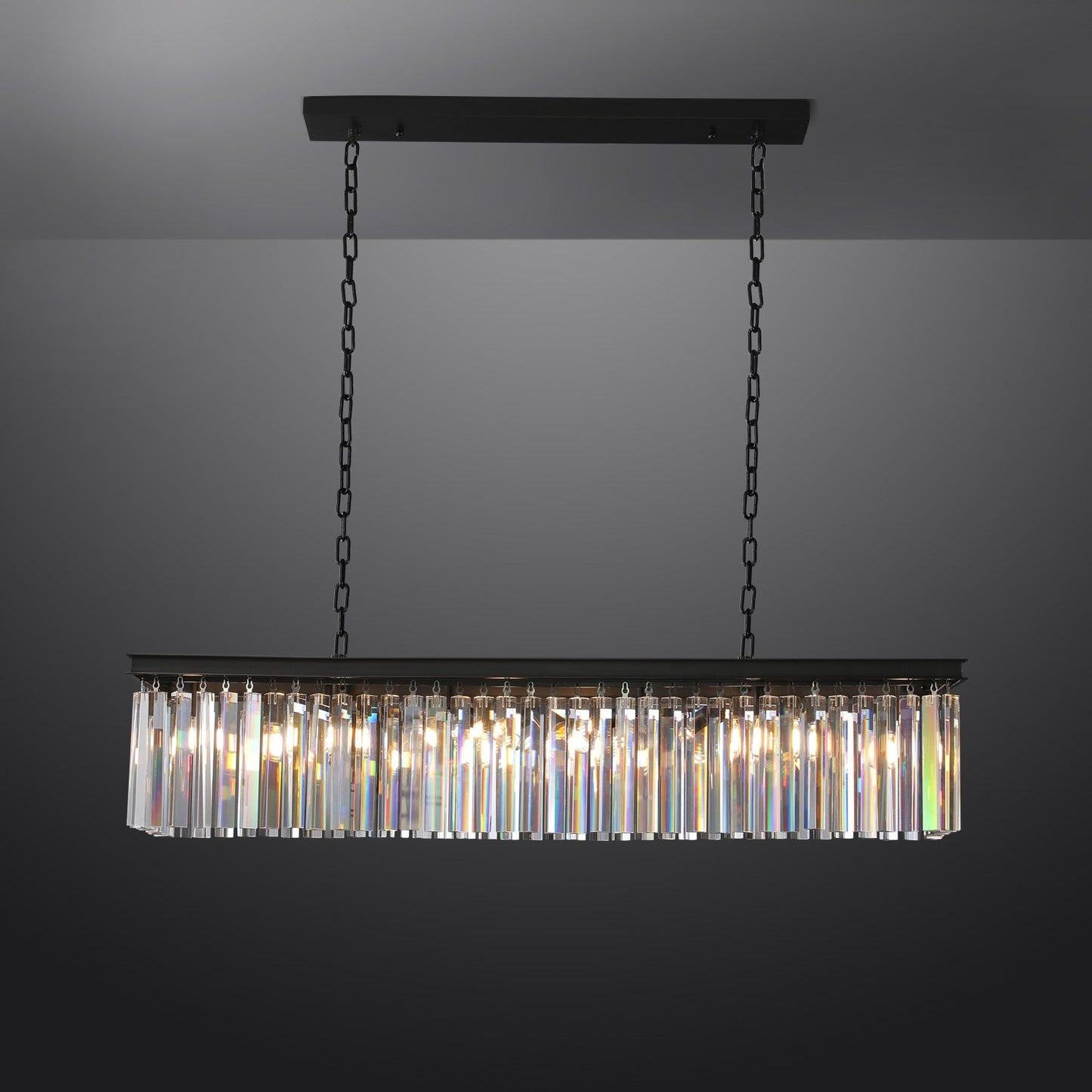 Rhys Rectangular Chandelier 59", 8-lights