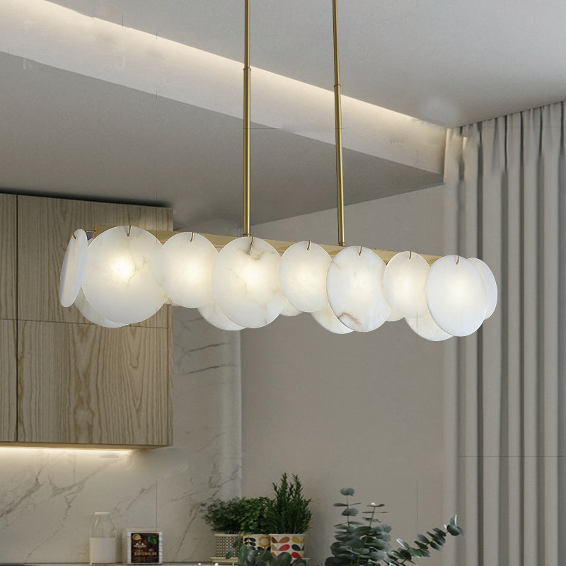 Modern Marble Linear Chandelier