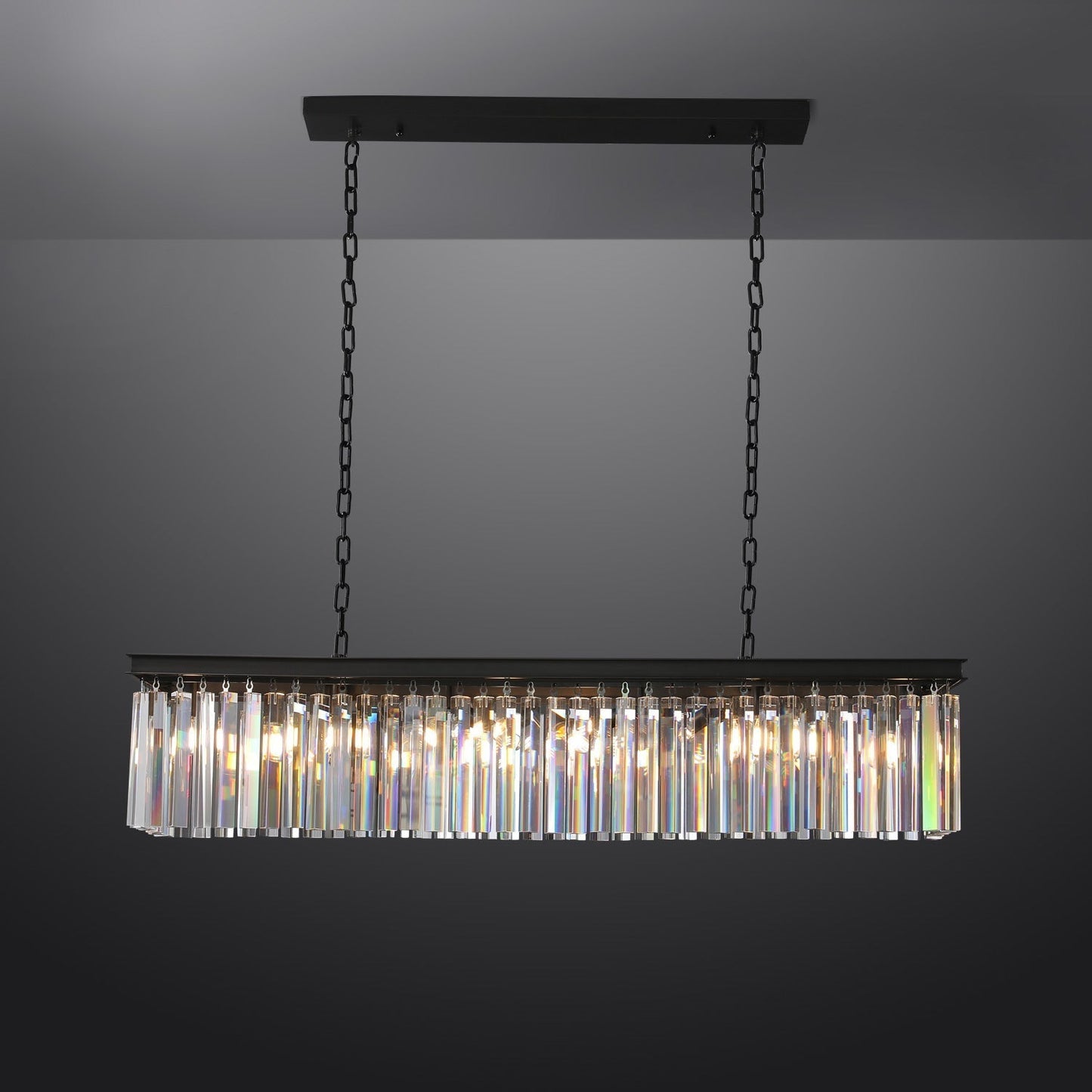 Rhys Rectangular Chandelier 49", 8-lights