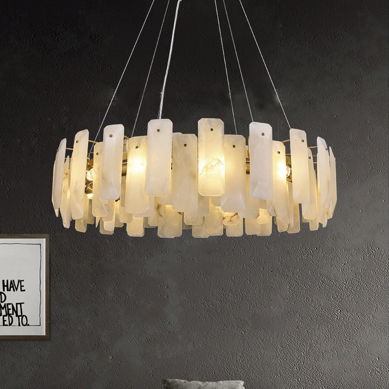 Minu Marble Round Chandelier