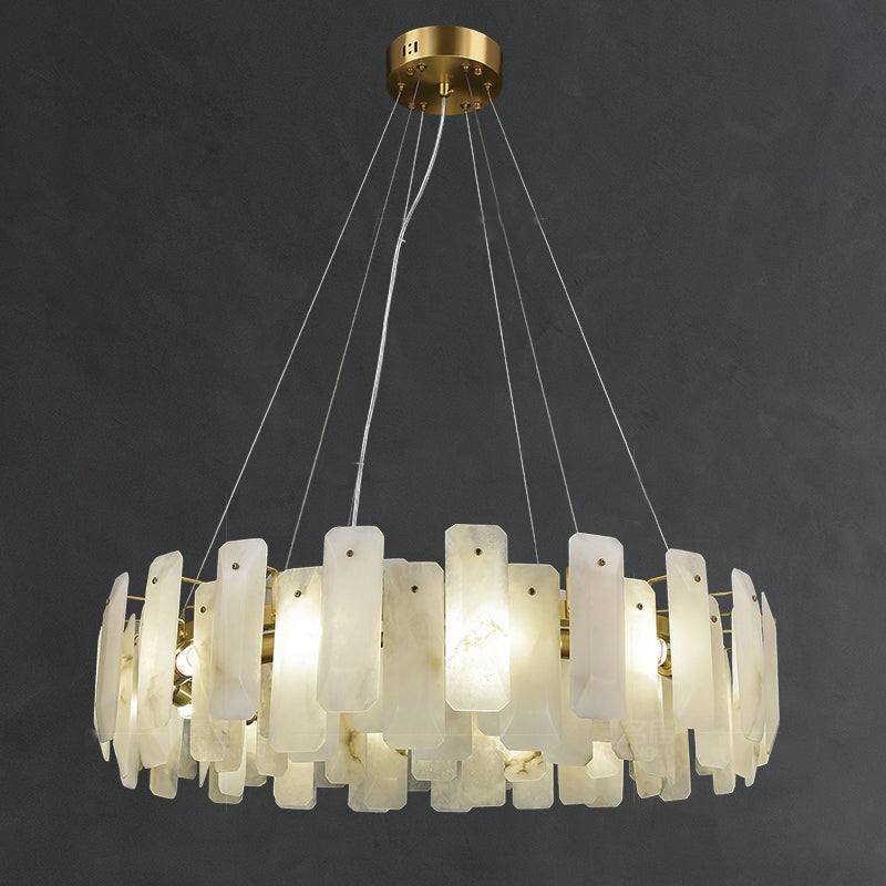Minu Marble Round Chandelier