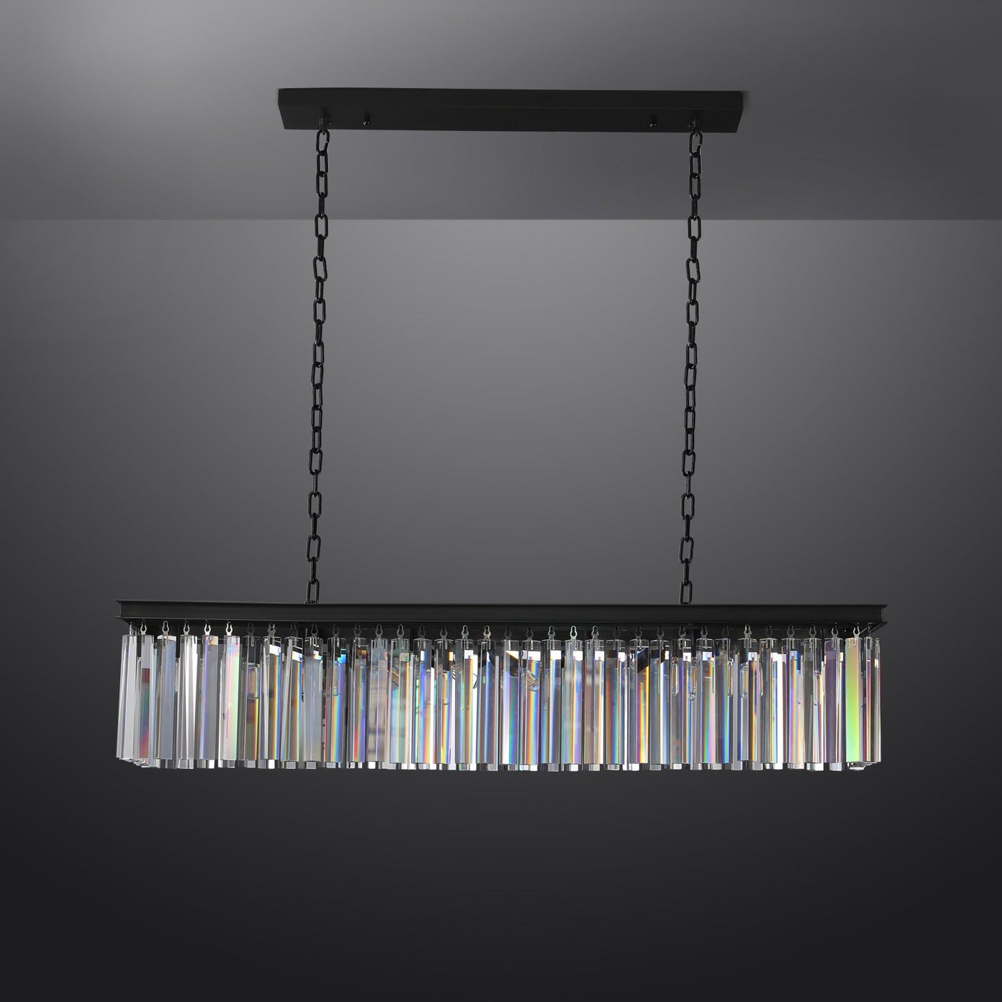 Rhys Rectangular Chandelier 59", 8-lights