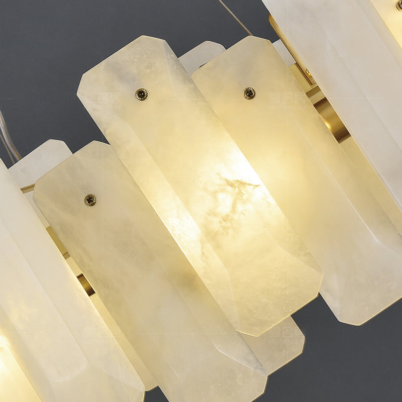 Minu Marble Round Chandelier