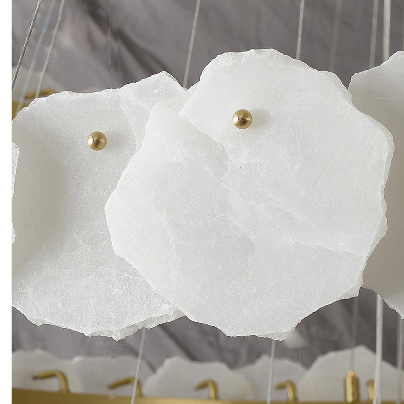 Nikeol Multi-Tier Alabaster Round Chandelier