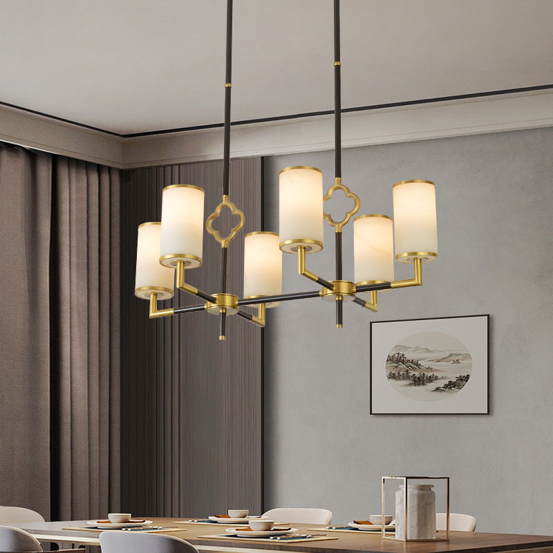 Multilayer Marble Round Chandelier For Dining Room