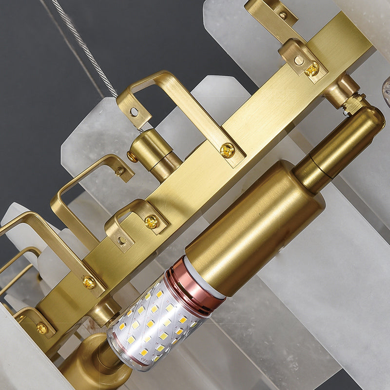 Minu Marble Round Chandelier