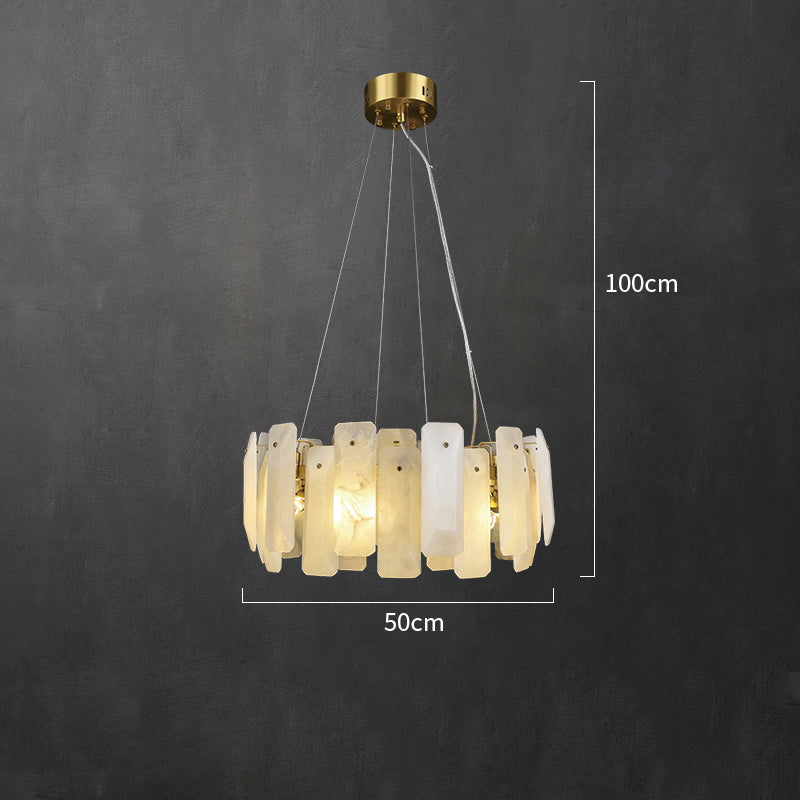 Minu Marble Round Chandelier